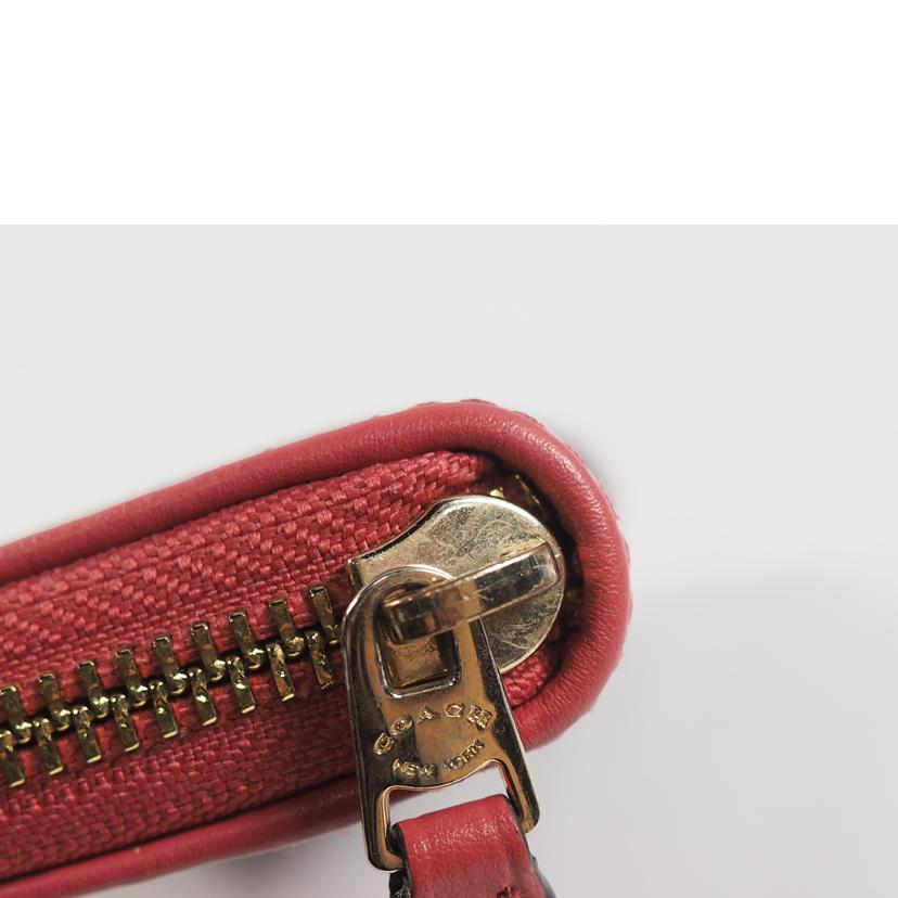 COACH コーチ/ラウンドZIP長財布/シグネチャーストライプ/濃茶xP/F54630//Bランク/79