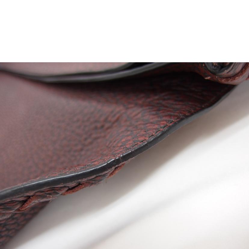 BOTTEGA VENETA ボッテガヴェネタ ショルダーバッグ/レザーメッセンジャーバッグ/ボルドー系/221065//ABランク/04