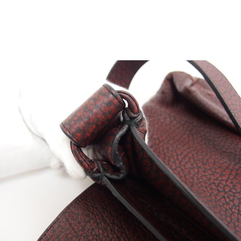 BOTTEGA VENETA ボッテガヴェネタ ショルダーバッグ/レザーメッセンジャーバッグ/ボルドー系/221065//ABランク/04