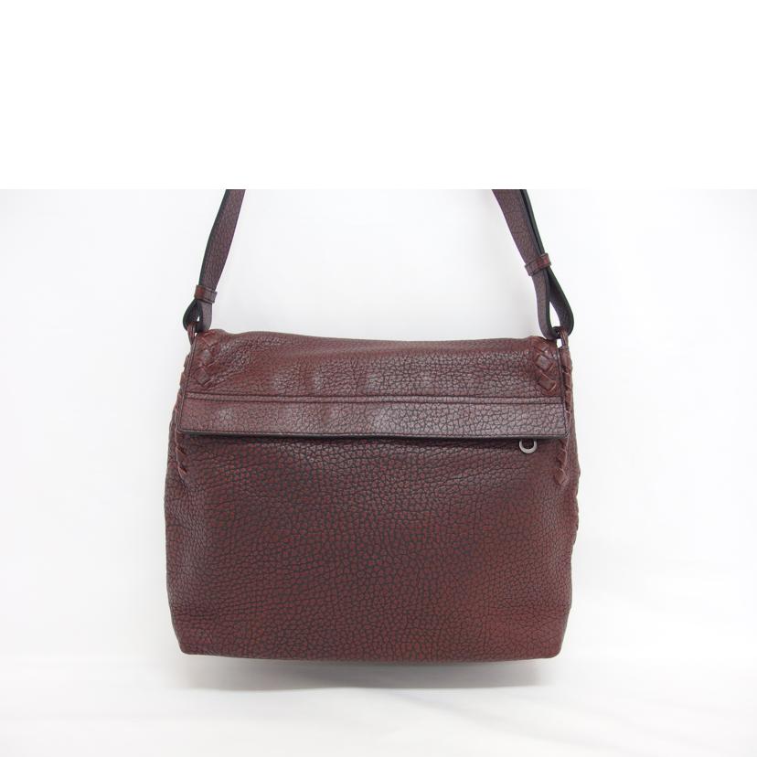 BOTTEGA VENETA ボッテガヴェネタ ショルダーバッグ/レザーメッセンジャーバッグ/ボルドー系/221065//ABランク/04