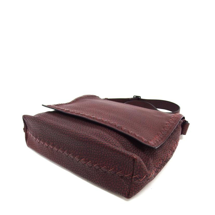 BOTTEGA VENETA ボッテガヴェネタ ショルダーバッグ/レザーメッセンジャーバッグ/ボルドー系/221065//ABランク/04
