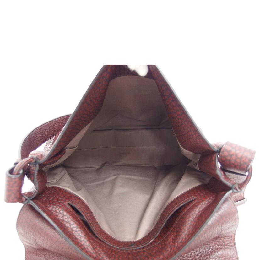 BOTTEGA VENETA ボッテガヴェネタ ショルダーバッグ/レザーメッセンジャーバッグ/ボルドー系/221065//ABランク/04