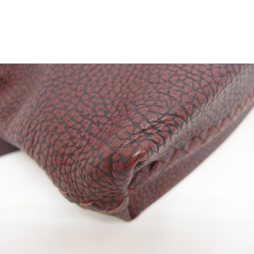 BOTTEGA VENETA ボッテガヴェネタ ショルダーバッグ/レザーメッセンジャーバッグ/ボルドー系/221065//ABランク/04
