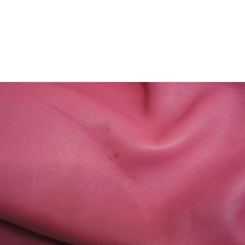 LOEWE ロエベ/ナッパアイレレザーピンクアナグラムロゴ//Aランク/92