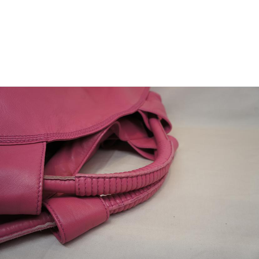 LOEWE ロエベ/ナッパアイレレザーピンクアナグラムロゴ//Aランク/92