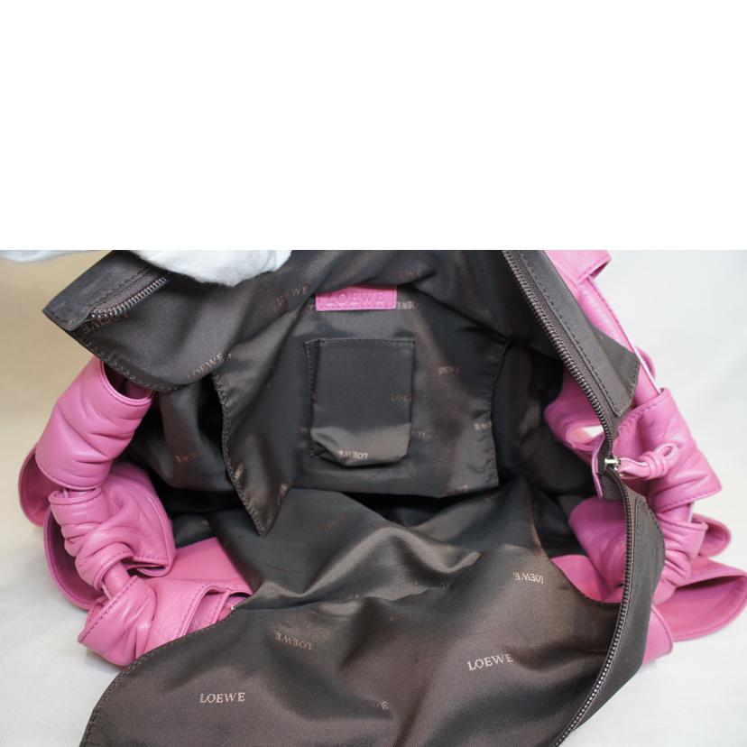 LOEWE ロエベ/ナッパアイレレザーピンクアナグラムロゴ//Aランク/92