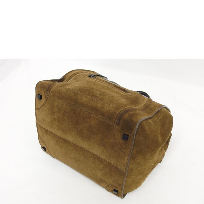 CELINE セリーヌ ハンドバッグ/スモールスクエア ラゲージ ファントム/トートバッグ/スエード/カーキ/169953JOC//ABランク/04