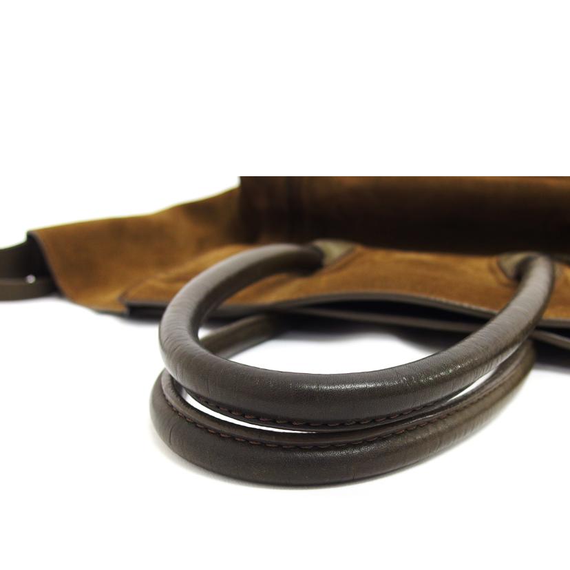 CELINE セリーヌ ハンドバッグ/スモールスクエア ラゲージ ファントム/トートバッグ/スエード/カーキ/169953JOC//ABランク/04