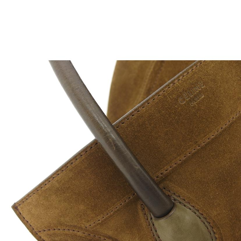 CELINE セリーヌ ハンドバッグ/スモールスクエア ラゲージ ファントム/トートバッグ/スエード/カーキ/169953JOC//ABランク/04