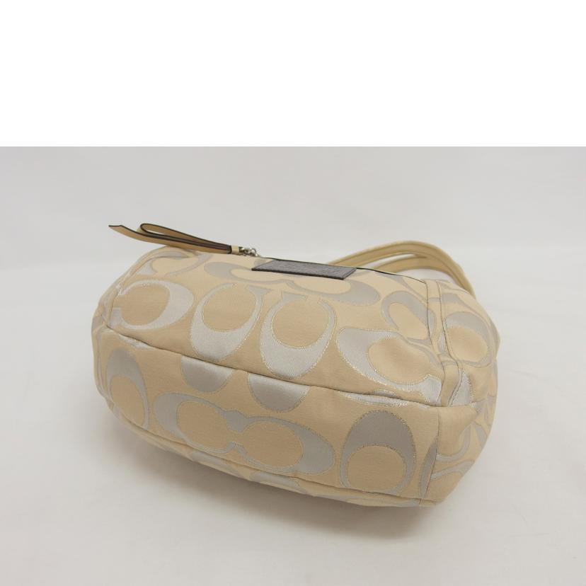 COACH コーチ ワンショルダーバッグ サテン ベージュ/ポピーシグネチャー/2WAYショルダーバッグ/F16376//H12**/ABランク/04