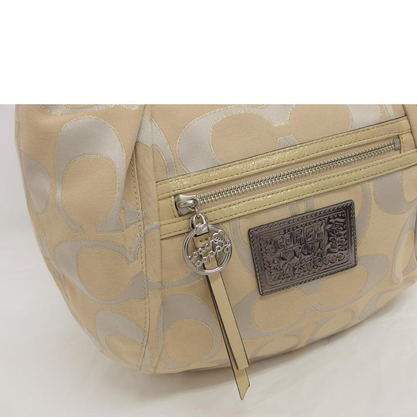 COACH コーチ ワンショルダーバッグ サテン ベージュ/ポピーシグネチャー/2WAYショルダーバッグ/F16376//H12**/ABランク/04