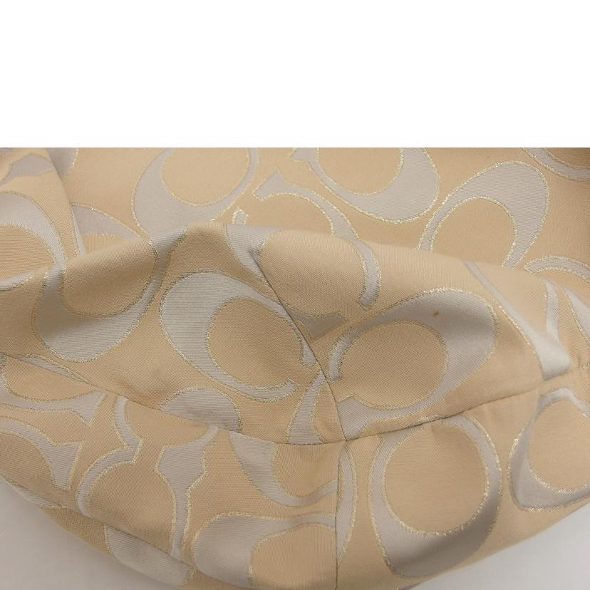 COACH コーチ ワンショルダーバッグ サテン ベージュ/ポピーシグネチャー/2WAYショルダーバッグ/F16376//H12**/ABランク/04