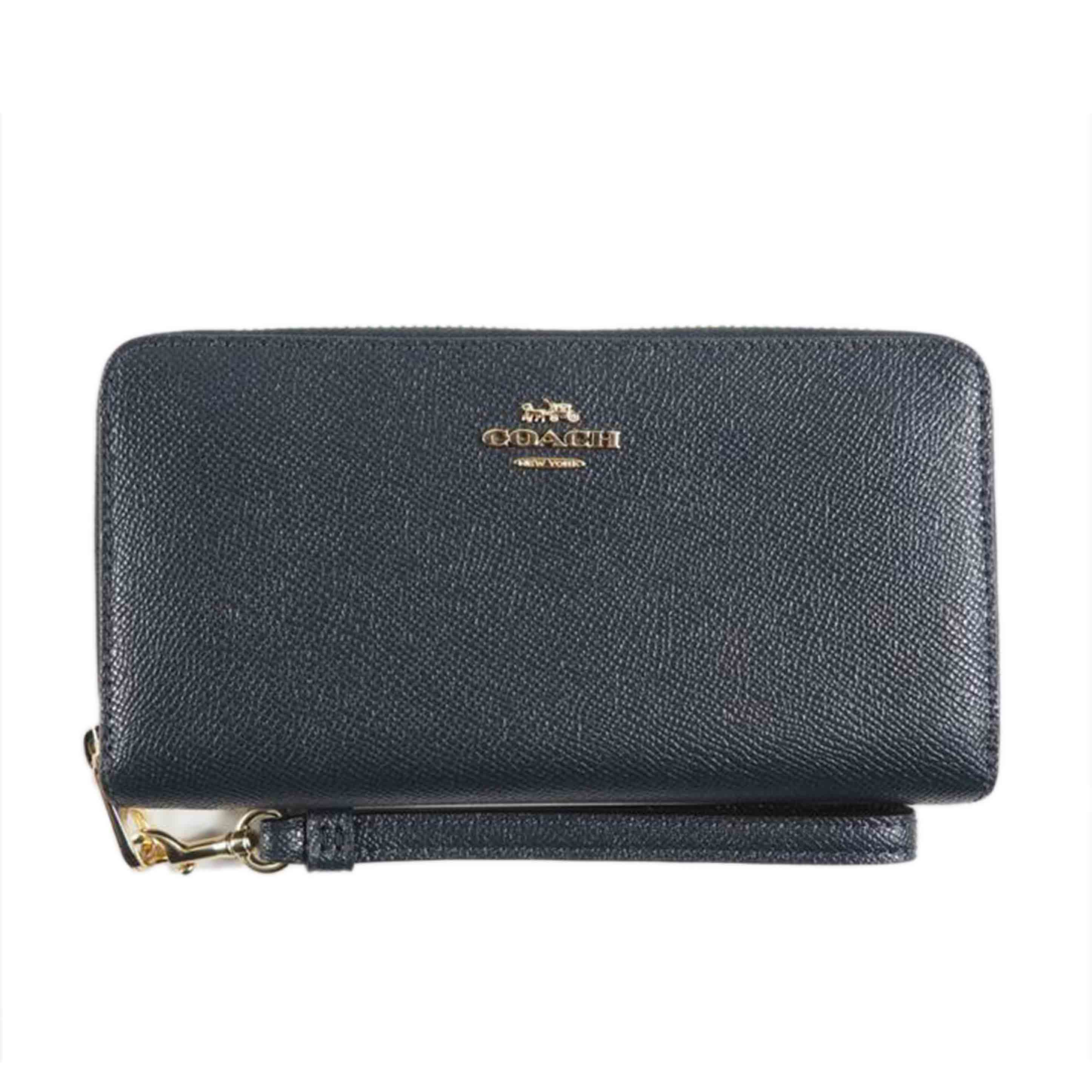 COACH コーチ/ラウンドZIP長財布/レザー/紺/C3441//Aランク/79