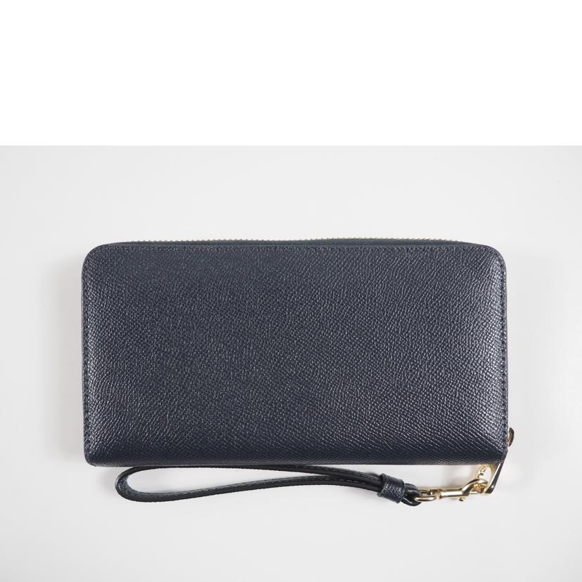 COACH コーチ/ラウンドZIP長財布/レザー/紺/C3441//Aランク/79