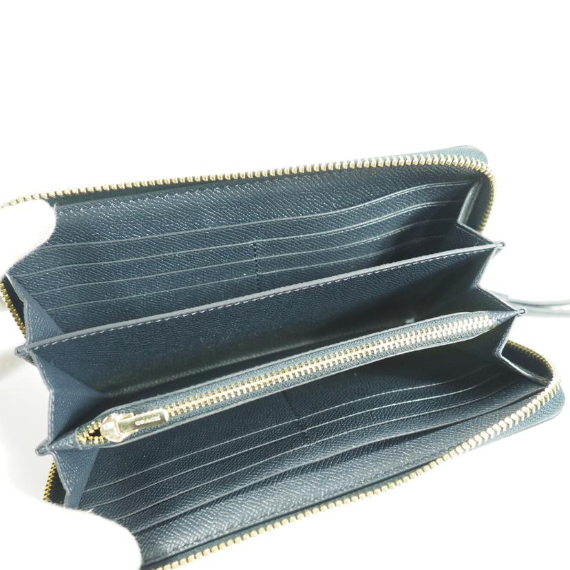COACH コーチ/ラウンドZIP長財布/レザー/紺/C3441//Aランク/79