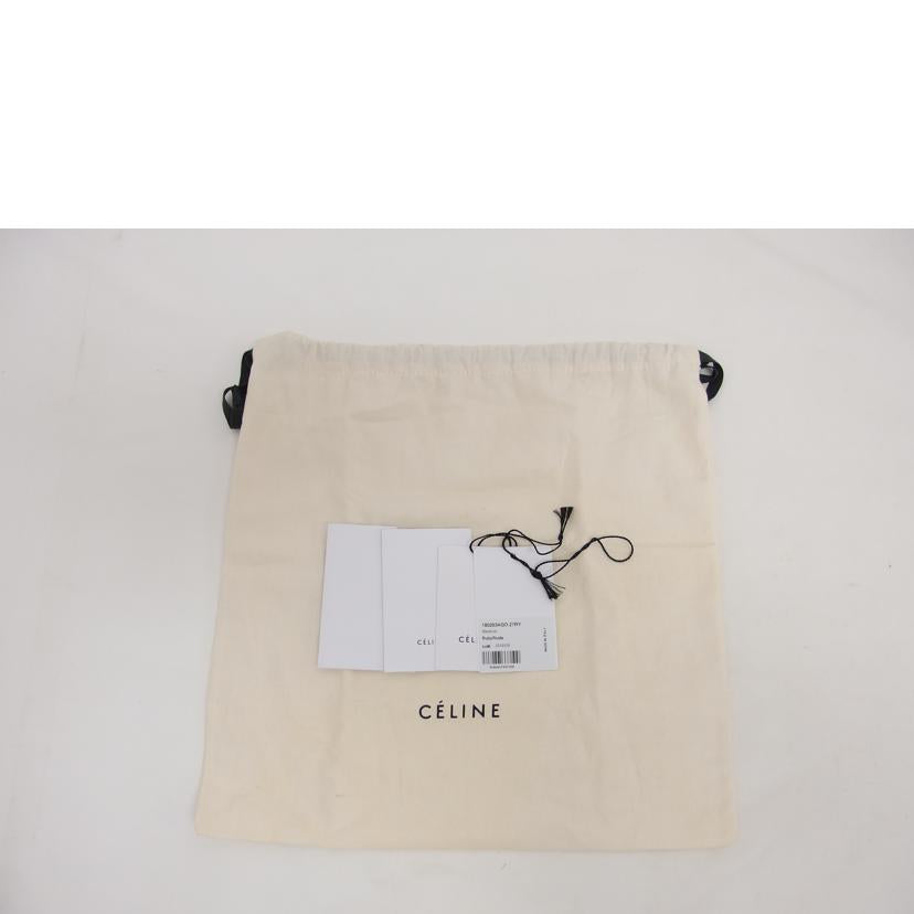 CELINE セリーヌ カーフレザー 肩掛けバッグ ベージュ レッド/フレームショルダーバッグ/180263AQO//Aランク/04