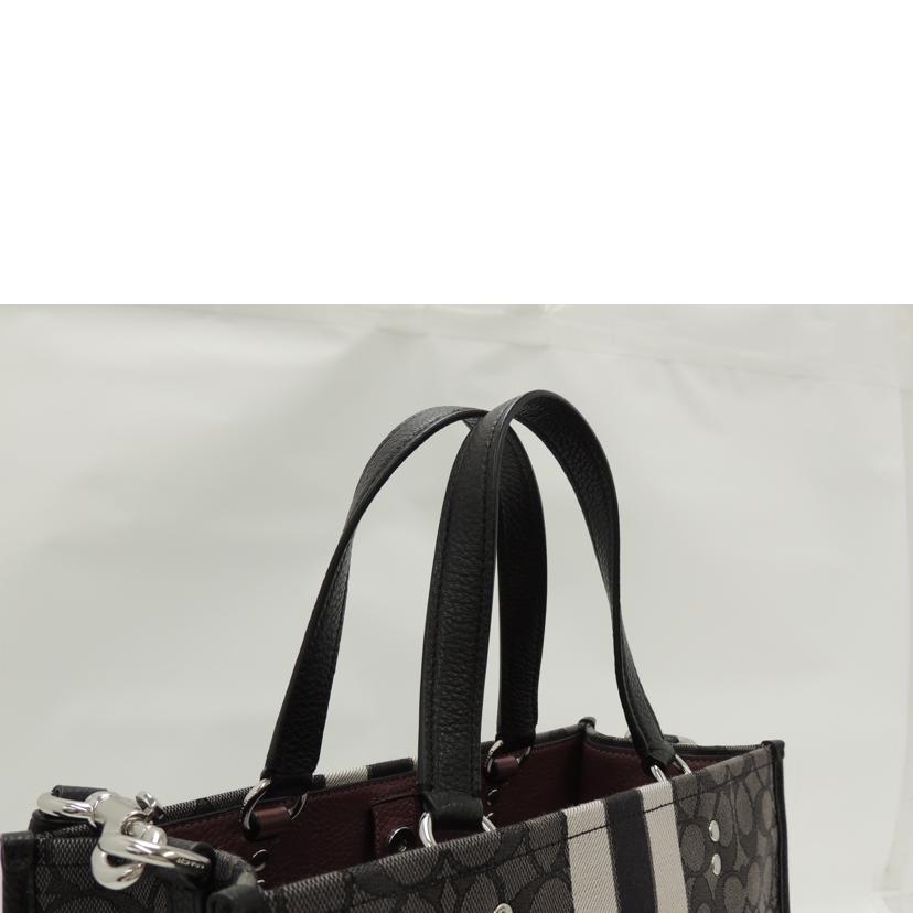 COACH コーチ/デンプシーストライプシグネチャー2wayトート/ブラック/4113//H2166/SAランク/69