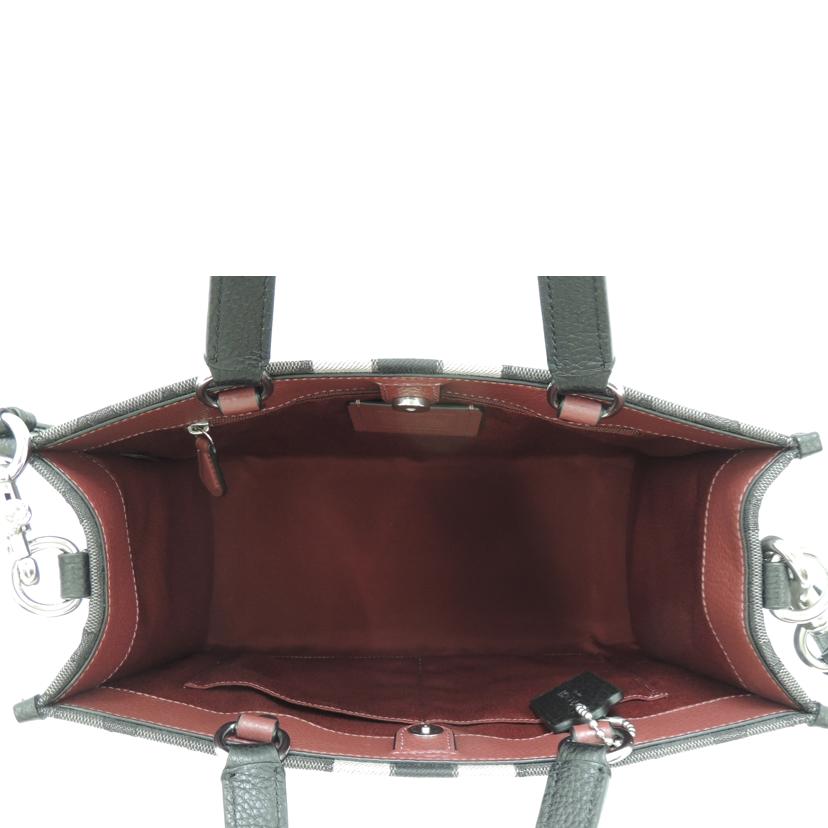 COACH コーチ/デンプシーストライプシグネチャー2wayトート/ブラック/4113//H2166/SAランク/69