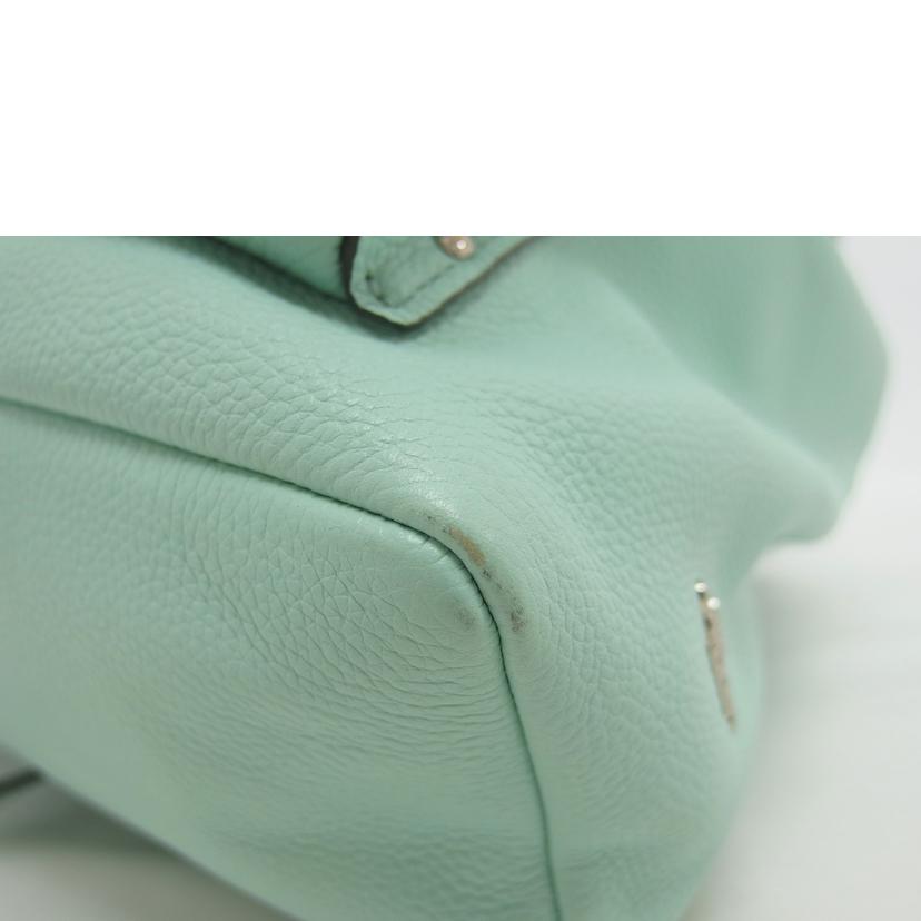 COACH コーチ/ターンロック/レザーリュック/グリーンクリーム/37582//M1580/Bランク/04