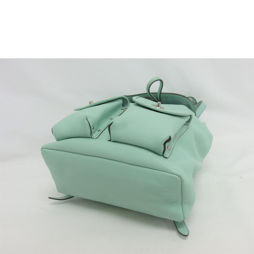 COACH コーチ/ターンロック/レザーリュック/グリーンクリーム/37582//M1580/Bランク/04