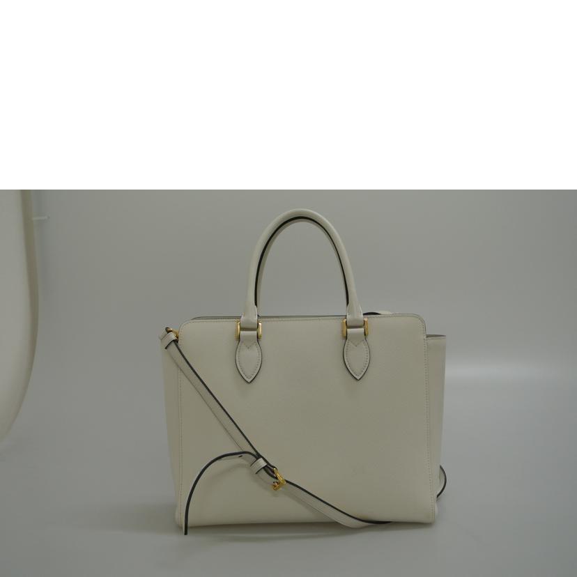 PRADA プラダ/サファーノ2WAYバッグ 白/1BA189//117 X/ABランク/87