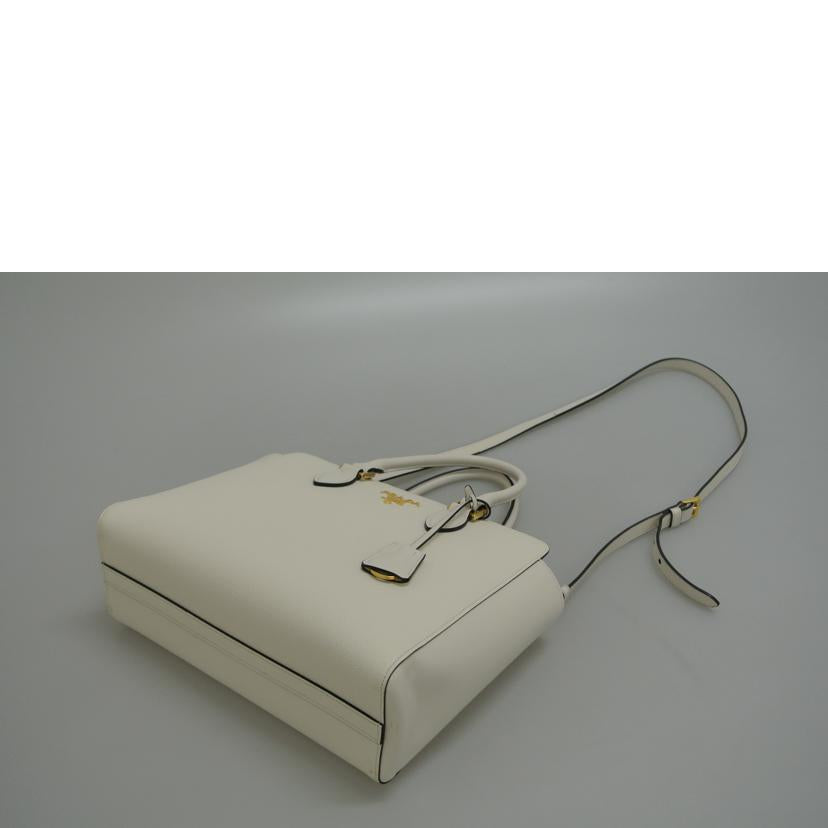PRADA プラダ/サファーノ2WAYバッグ 白/1BA189//117 X/ABランク/87