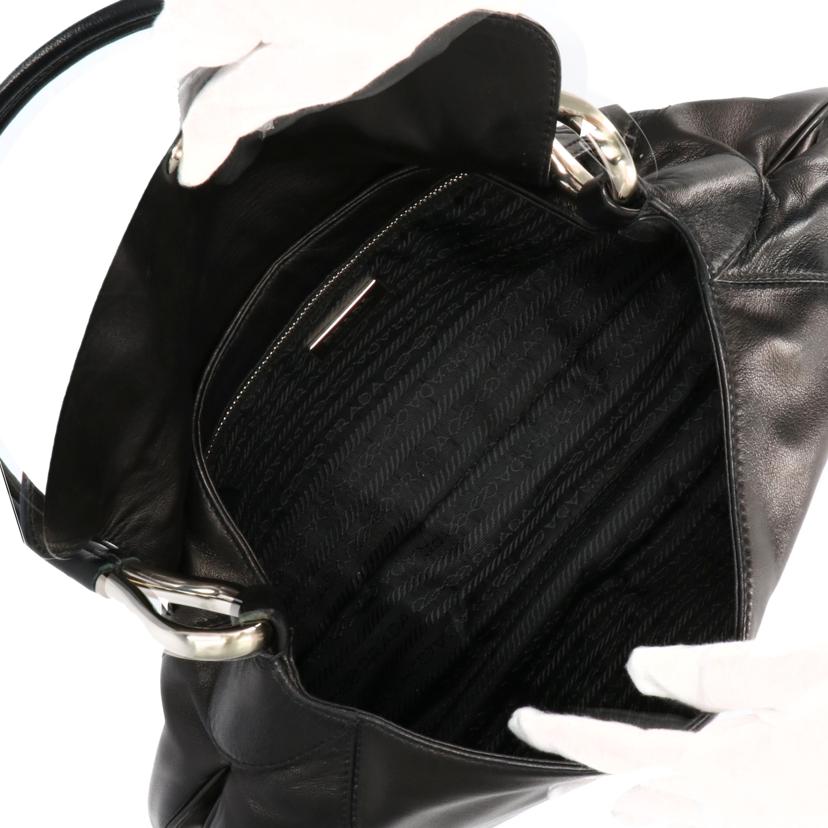 PRADA プラダ/レザー セミショルダー ブラック//ABランク/75