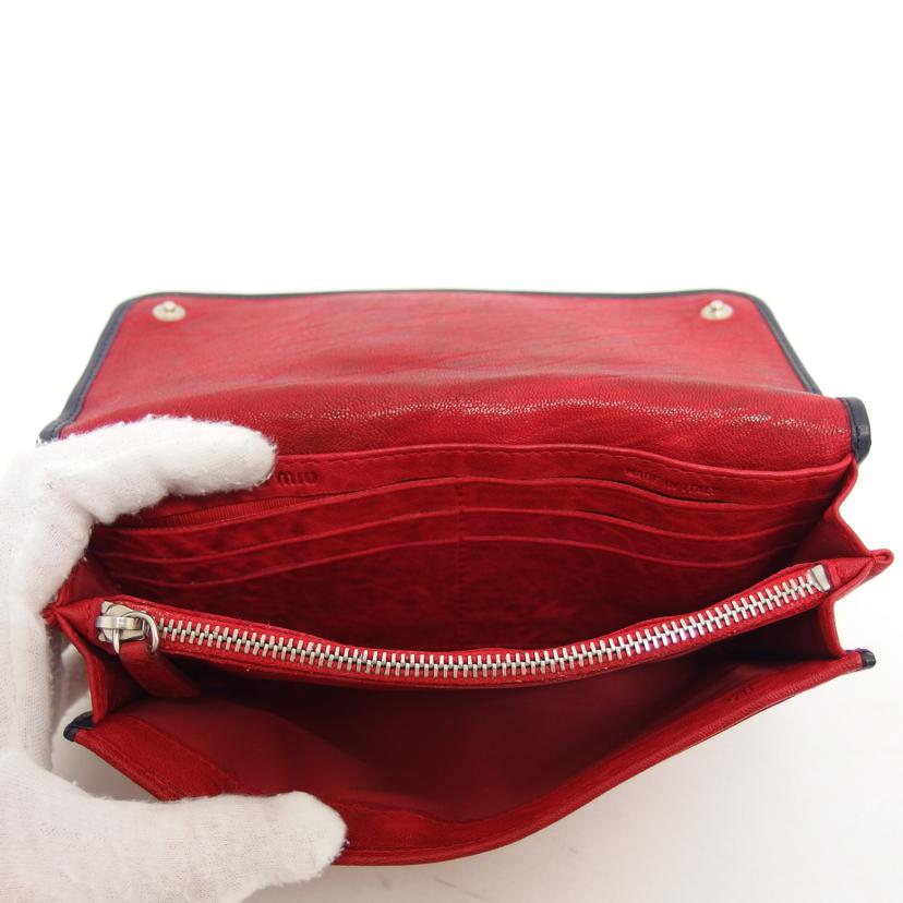 miu miu ミュウミュウ/Wホック二ツ折リ長財布/フルーツ//85/ABランク/04