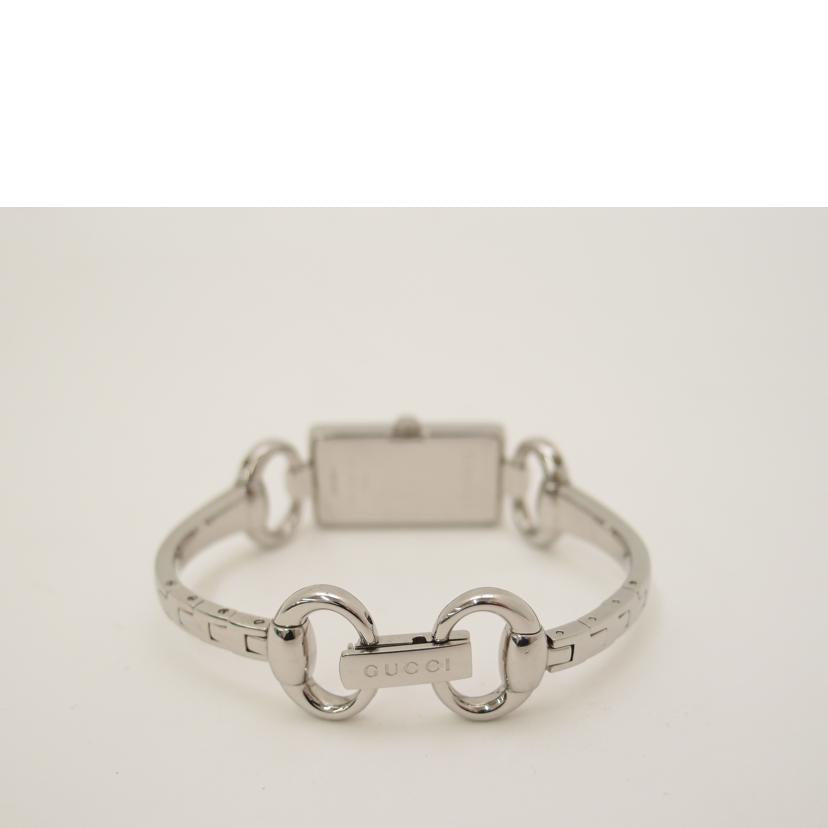 GUCCI グッチ レディース 119 ステンレス 腕時計 黒文字盤 シグネチャー/トルナヴォーニ/バングルウォッチ/クォーツ/YA119506//11551410/Bランク/69