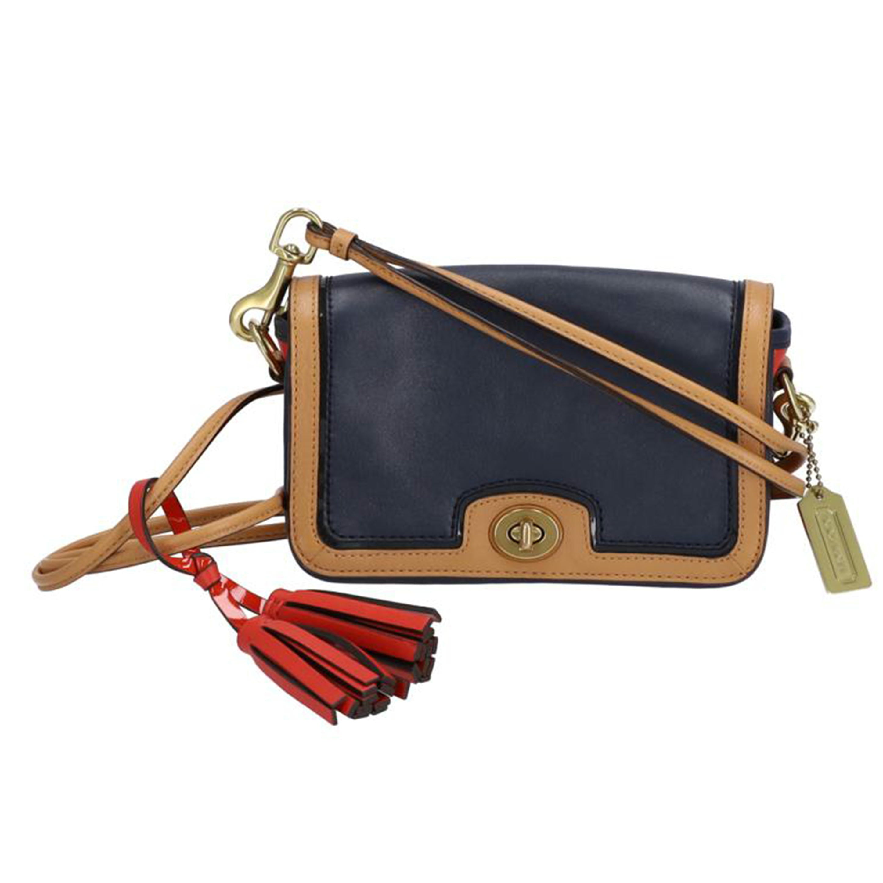 COACH コーチ/レガシーペニーショルダー/紺赤茶/19898//D12**/ABランク/06