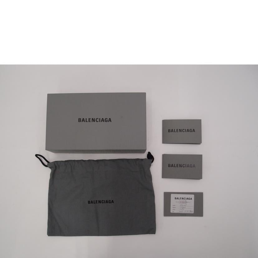 BALENCIAGA バレンシアガ/クロコ型押しレザー二つ折り長財布/ブラック/594289//SAランク/69