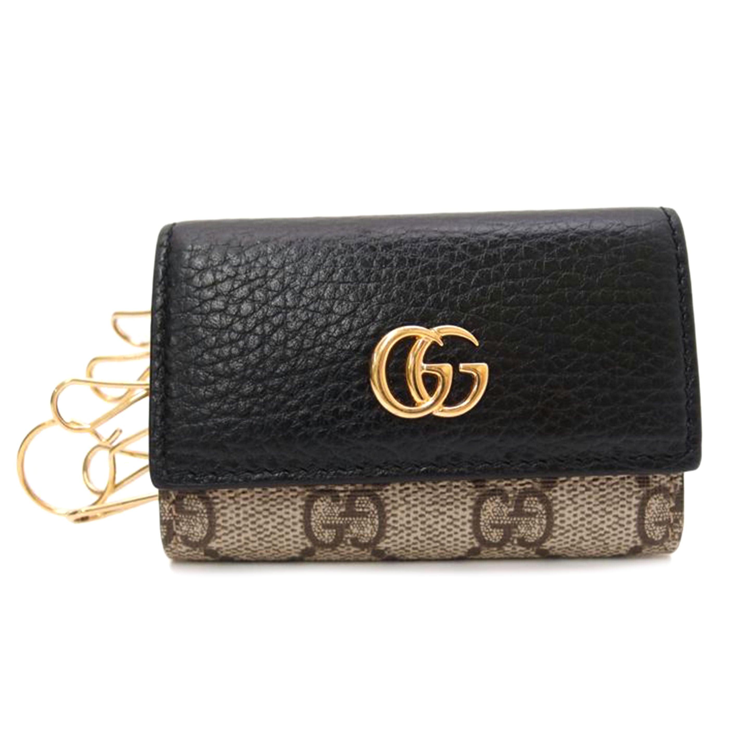 GUCCI グッチ/GGマーモント・レザー6連キーケース/ブラック/456118//2149/SAランク/69