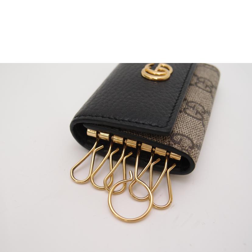 GUCCI グッチ/GGマーモント・レザー6連キーケース/ブラック/456118//2149/SAランク/69