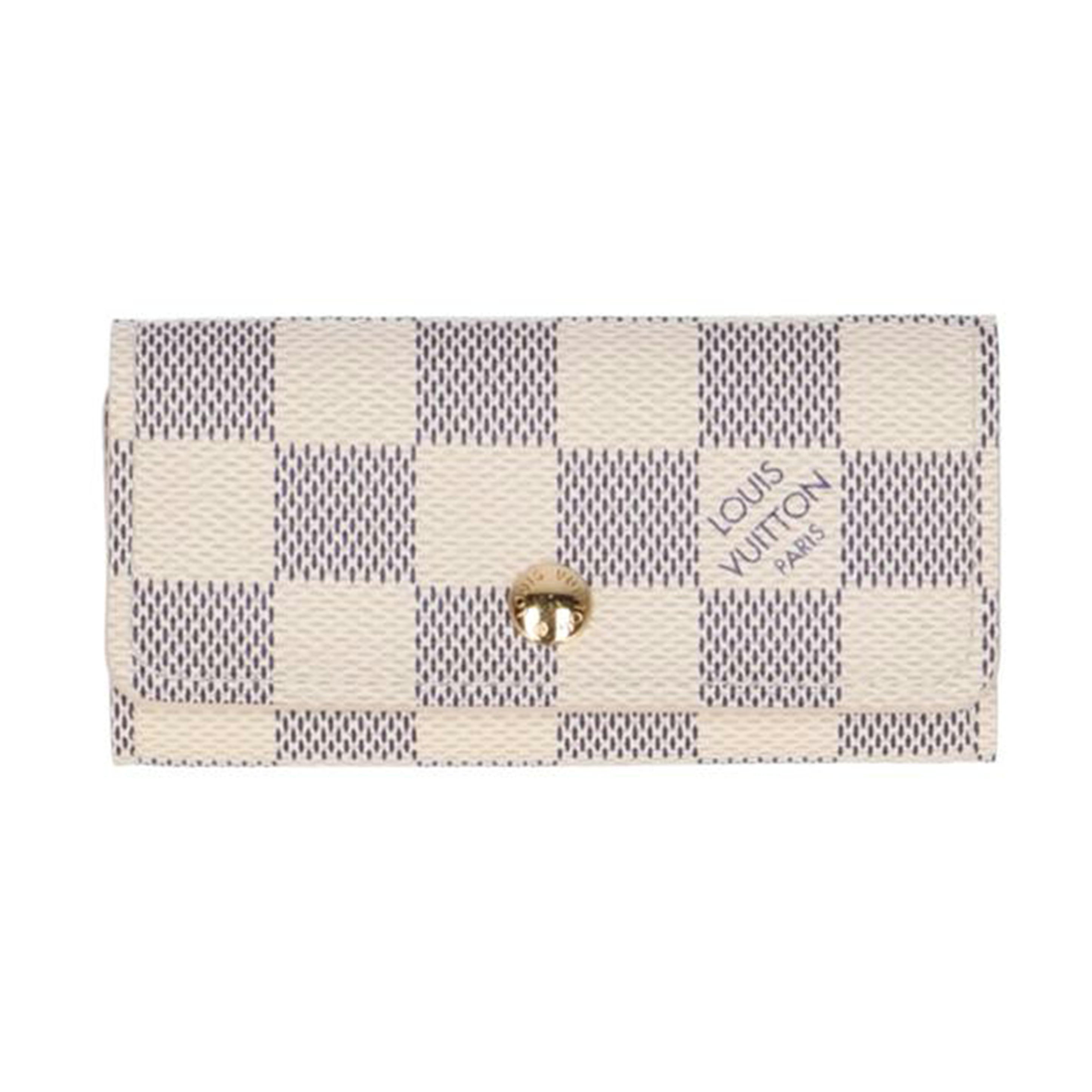 LV ルイヴィトン 4連 キーケース 財布 小物 ホワイト レディース/ミュルティクレ4/ダミエ アズール/N60386//CT1132/SAランク/75