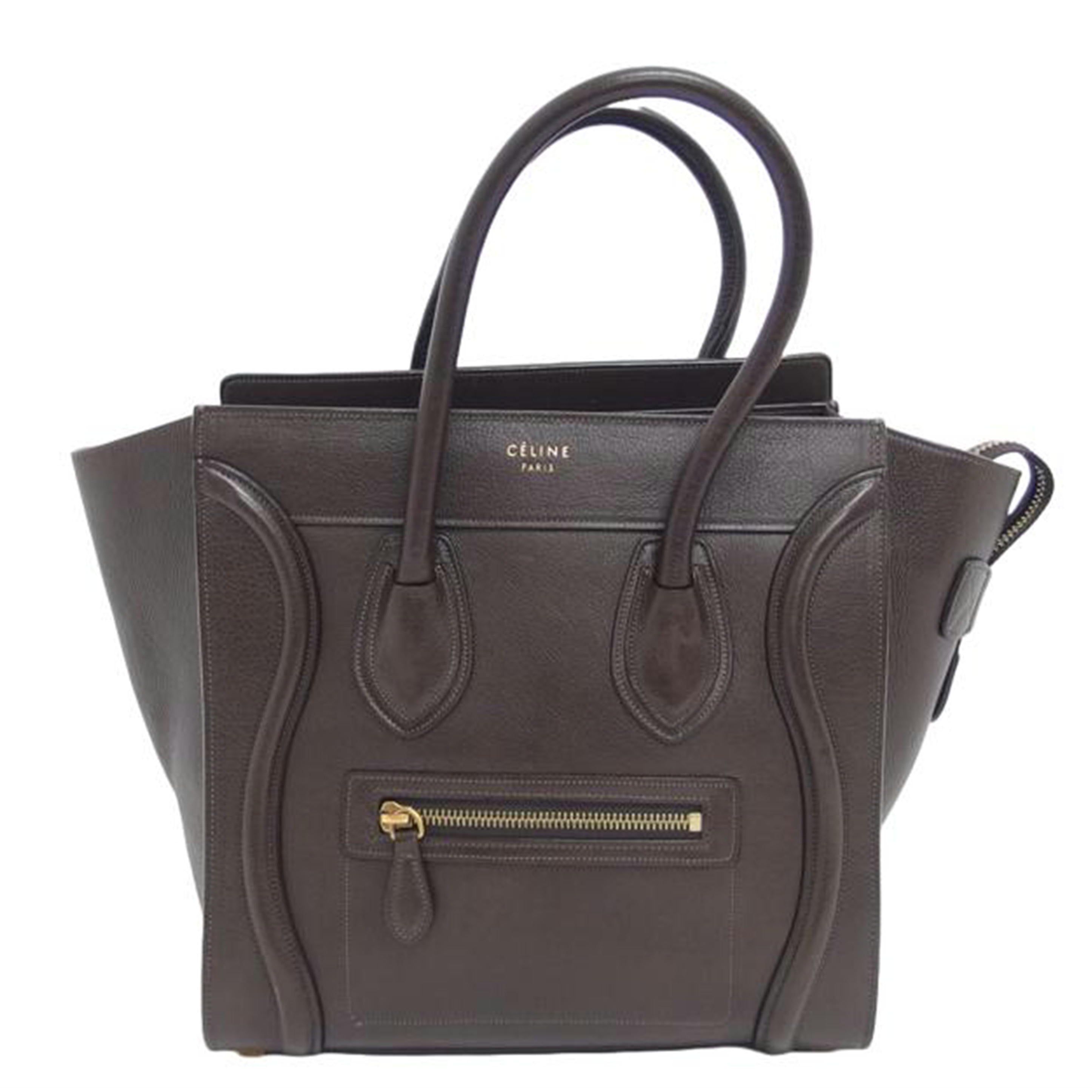 CELINE セリーヌ レザーハンドバッグ/ラゲージマイクロショッパー/トートバッグ/ブラウン//ABランク/04