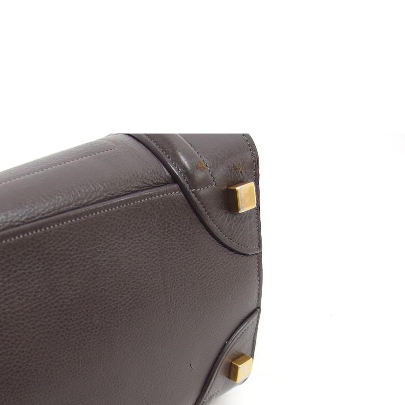 CELINE セリーヌ レザーハンドバッグ/ラゲージマイクロショッパー/トートバッグ/ブラウン//ABランク/04
