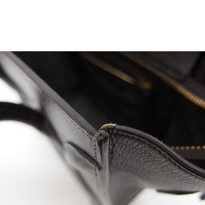 CELINE セリーヌ レザーハンドバッグ/ラゲージマイクロショッパー/トートバッグ/ブラウン//ABランク/04