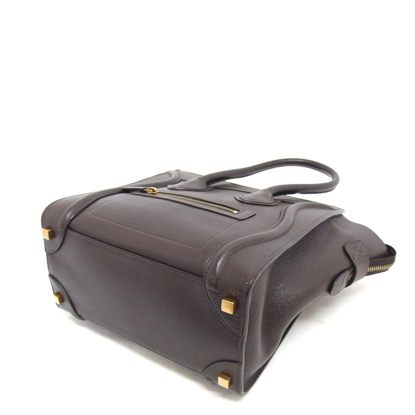 CELINE セリーヌ レザーハンドバッグ/ラゲージマイクロショッパー/トートバッグ/ブラウン//ABランク/04