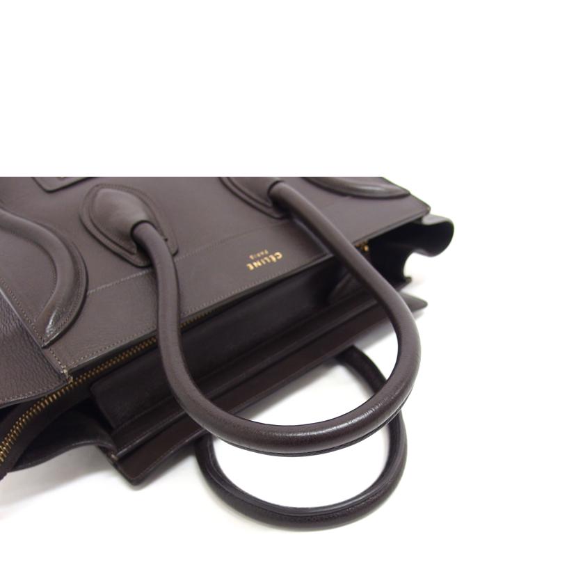 CELINE セリーヌ レザーハンドバッグ/ラゲージマイクロショッパー/トートバッグ/ブラウン//ABランク/04