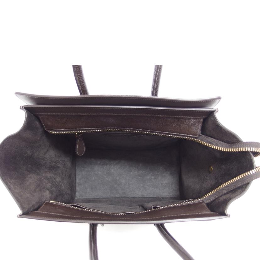 CELINE セリーヌ レザーハンドバッグ/ラゲージマイクロショッパー/トートバッグ/ブラウン//ABランク/04