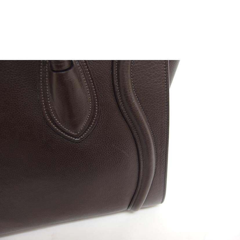 CELINE セリーヌ レザーハンドバッグ/ラゲージマイクロショッパー/トートバッグ/ブラウン//ABランク/04