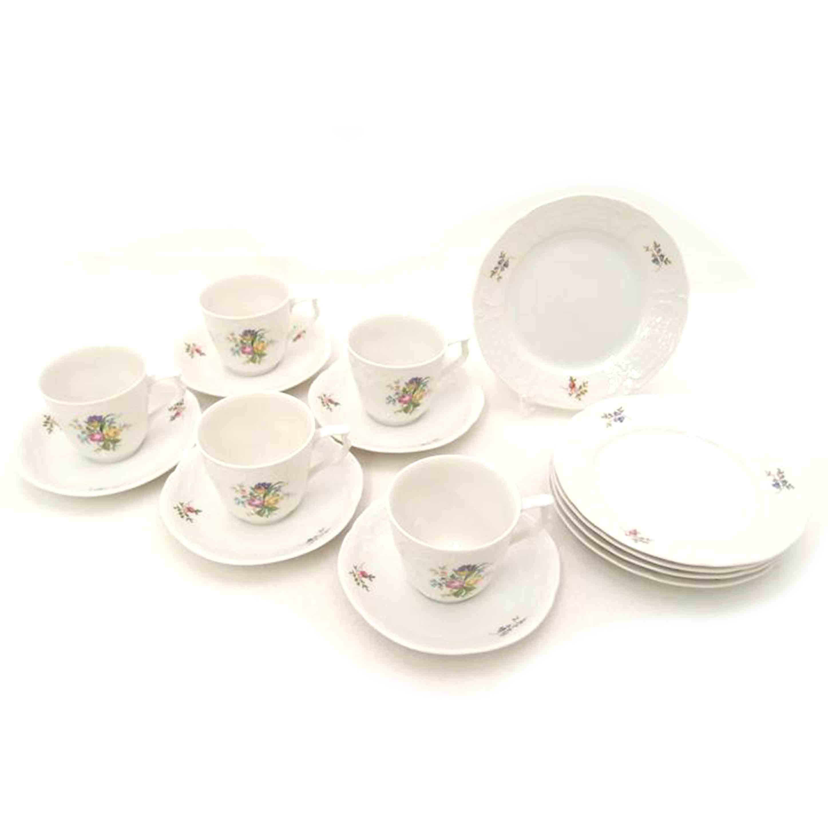 Rosenthal ローゼンタール/クラシックローズ カップ&ソーサー5客 ケーキ皿セット//Sランク/69