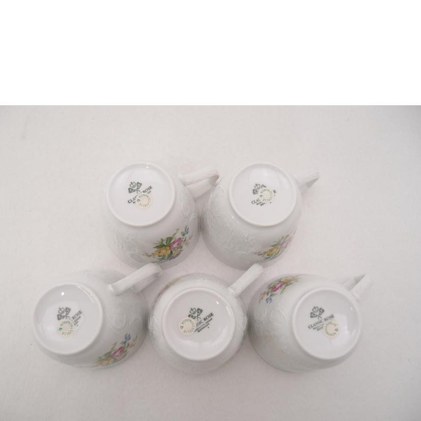 Rosenthal ローゼンタール/クラシックローズ カップ&ソーサー5客 ケーキ皿セット//Sランク/69