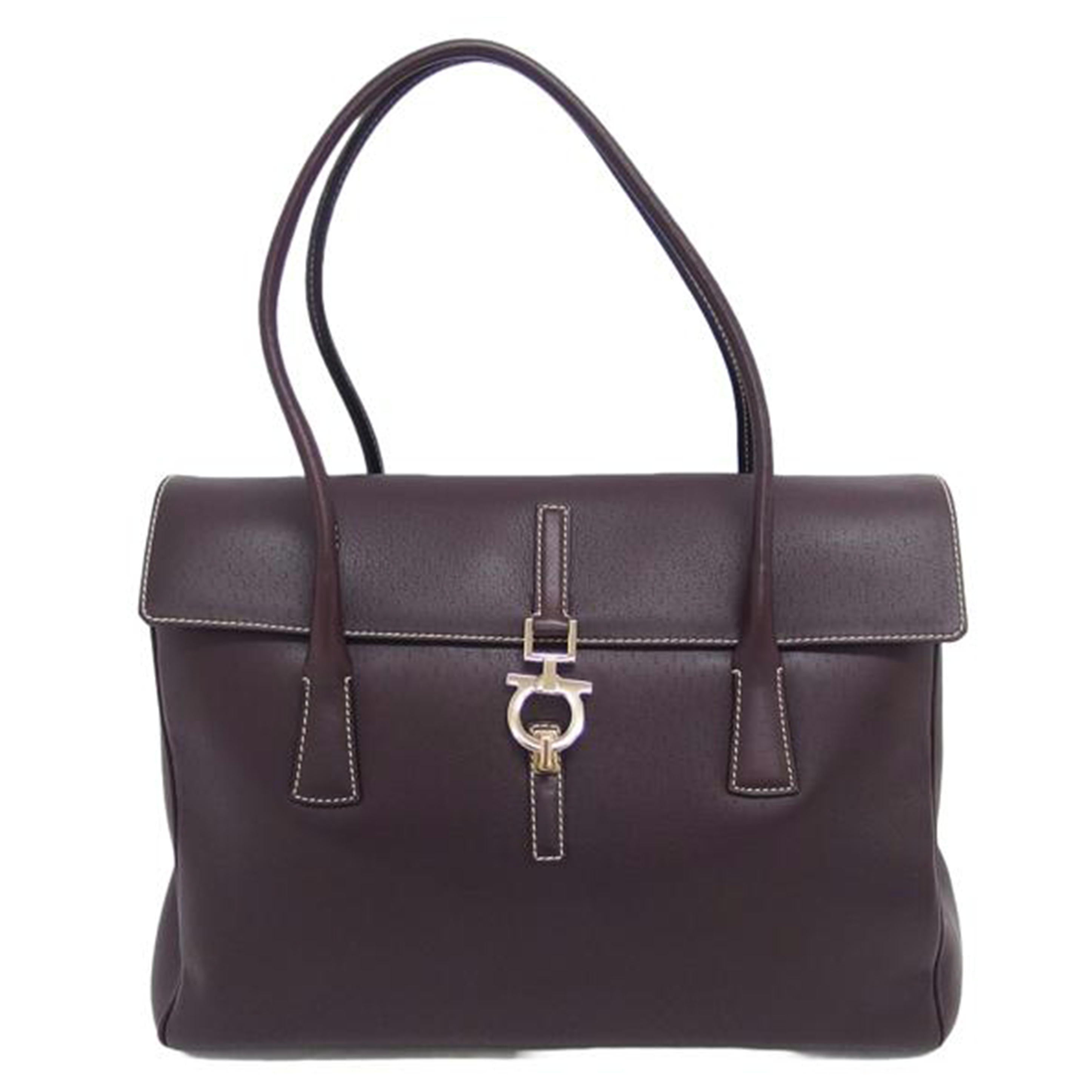 Ferragamo フェラガモ /ガンチーニ/レザートートバッグ/ブラウン/21 2420//Aランク/04