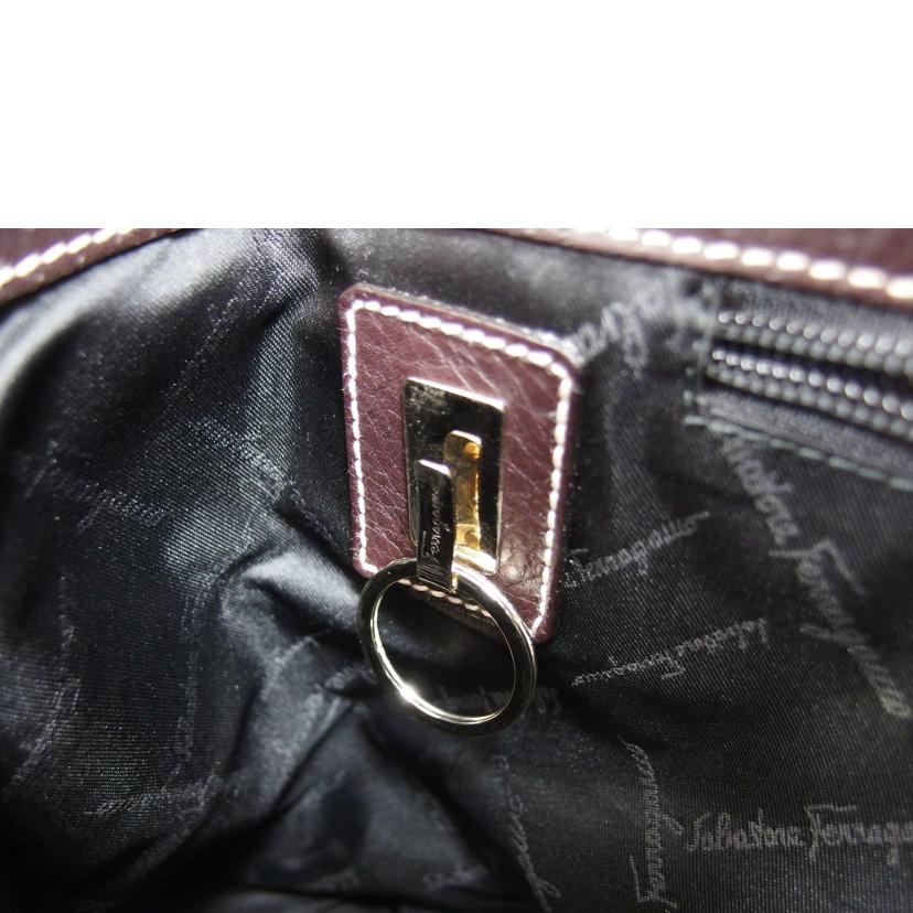 Ferragamo フェラガモ /ガンチーニ/レザートートバッグ/ブラウン/21 2420//Aランク/04