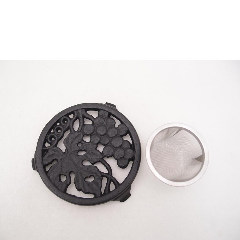 主善堂/鉄急須 瓶敷付き 南部鉄器//Sランク/69