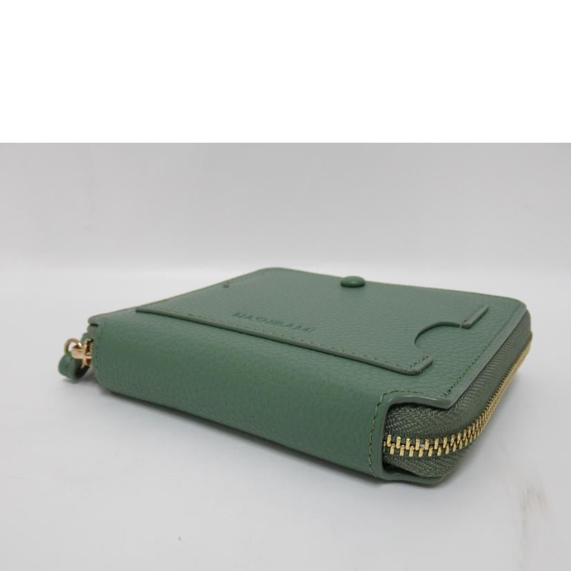 HASHIBAMI/ジップ付レザー財布/GR/Ha-2111-504//SAランク/63