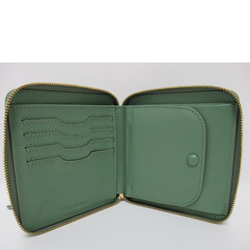 HASHIBAMI/ジップ付レザー財布/GR/Ha-2111-504//SAランク/63