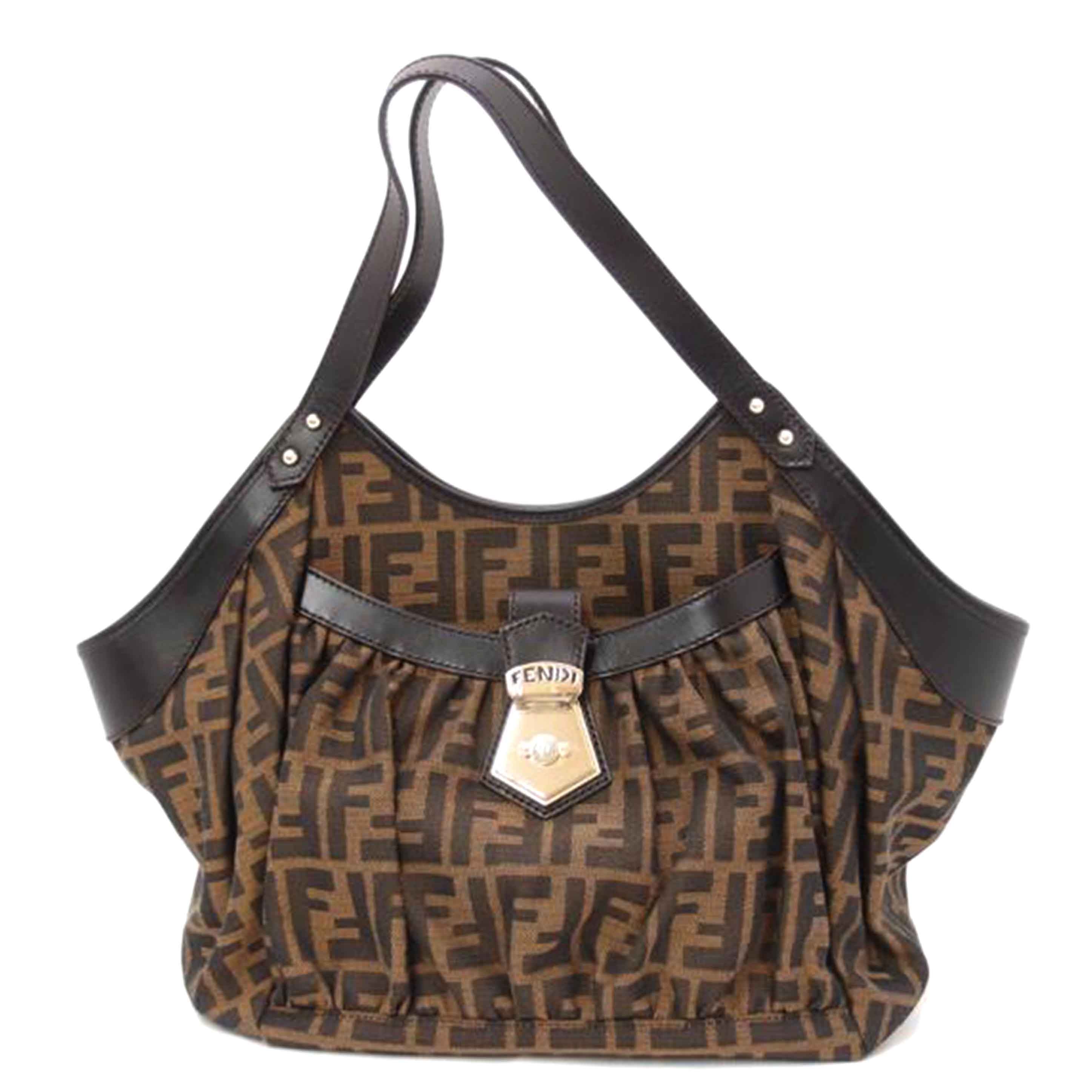 FENDI フェンディ ハンド ショルダー 肩掛け レディース/ズッカ柄トート/ブラック/8BR634//118-2550/SAランク/69