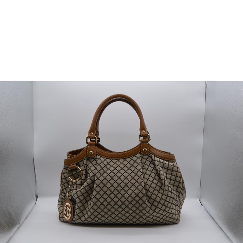 GUCCI グッチ/ディアマンテキャンバススークーレザーハンド/211944//001013/Aランク/89